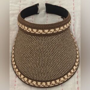 Brown Woven Visor. Brand new.